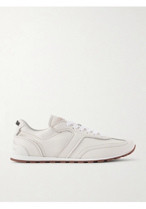 Brunello Cucinelli - Embellished Textured-leather Sneakers - Ivory - IT36,IT36.5,IT37,IT37.5,IT38,IT38.5,IT39,IT39.5,IT40,IT40.5,IT41