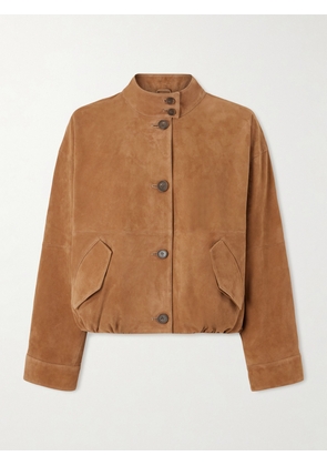SIMKHAI - Marley Suede Jacket - Brown - x small,small,medium,large,x large