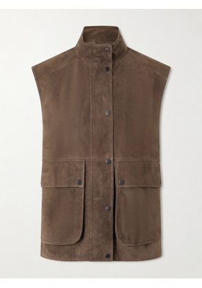 Brunello Cucinelli - Embellished Suede Vest - Brown - IT38,IT40,IT42,IT44