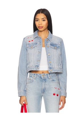 LoveShackFancy Bardot Jacket in Blue. Size S. Also in XS.