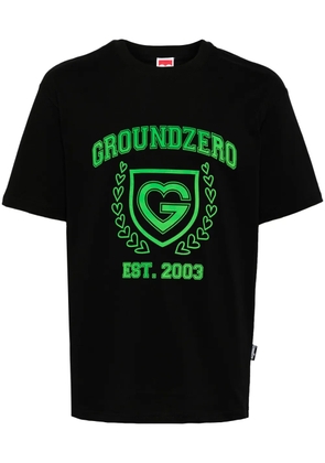 Ground Zero logo-print cotton T-shirt - Black