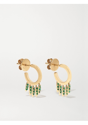 Ileana Makri - Grass Mini 18-karat Gold Emerald Earrings - One size