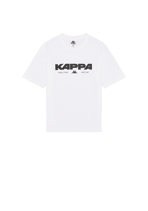 Kappa Authentic Nhisso T-Shirt in White. Size L. Also in M, S.