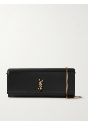 SAINT LAURENT - Kate Textured-leather Clutch - Black - One size