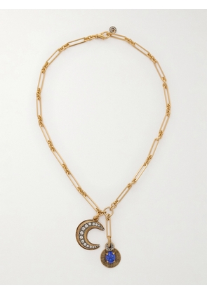 MAISON MAYLE - Soli Luna Gold-plated, Crystal And Lapis Lazuli Necklace - Multi - One size