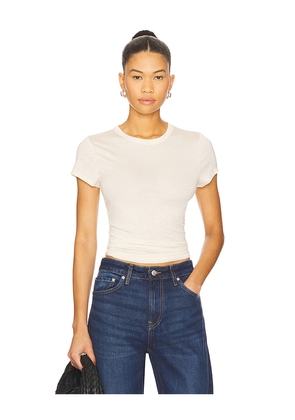 LNA Saige Short Sleeve Top in Ivory. Size L. Also in S, XL, XS.