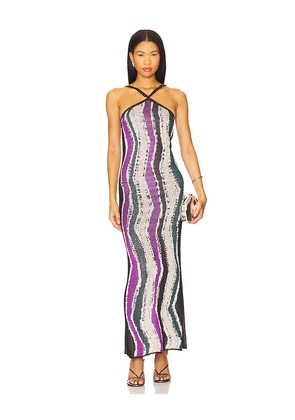 Missoni Sleeveless Long Dress in Purple,Black. Size 40/4. Also in 44/8.