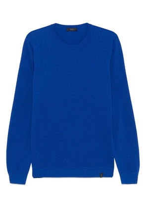 Fay round-neck cotton sweatshirt - Blue