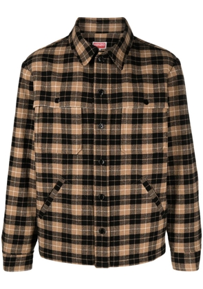 Kenzo checked button-up shirt - Brown