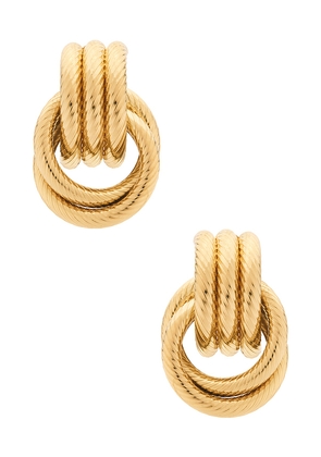Lovers and Friends Elsie Earrings in Metallic Gold.
