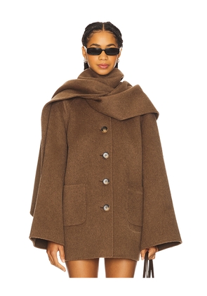 LAMARQUE Anca Coat in Brown. Size L. Also in S, XS.