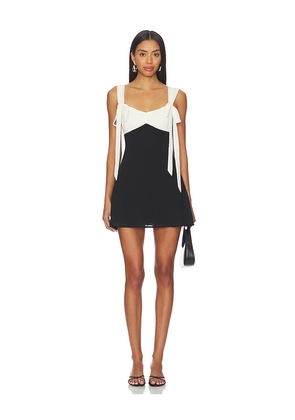 MORE TO COME Monica Mini Dress in Black,White. Size M. Also in L, S, XL, XS, XXS.