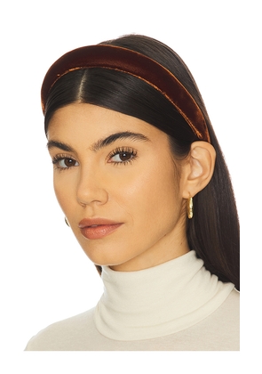 Loeffler Randall Marina Puffy Headband in Burnt Orange.