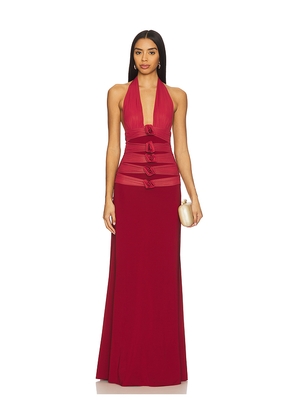 Maygel Coronel Villadiego Dress in Red.
