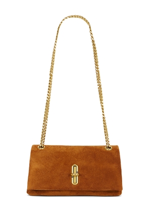 Marc Jacobs The Suede Dual Chain Mini Bag in Brown.