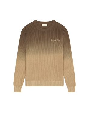 Museum of Peace and Quiet Wordmark Knit Sweater in Brown. Size M. Also in S.