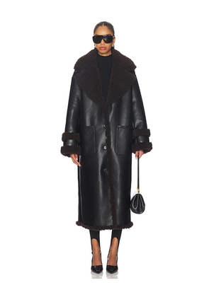 Lovers and Friends Irving Faux Leather Coat in Black. Size L. Also in M, S, XL, XS, XXS.