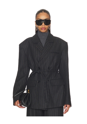 Nanushka Osono Blazer in Charcoal. Size L. Also in M, S.