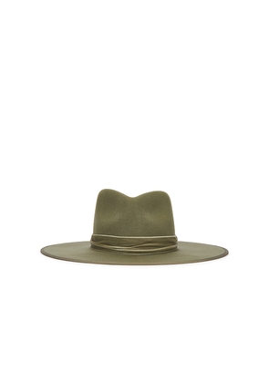 Lack of Color Rancher Fedora Hat in Green. Size L. Also in M, S.