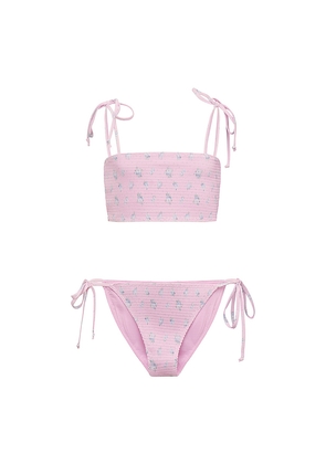 LoveShackFancy Tween Asta Bikini in Lavender. Size 10. Also in 12, 14, 7, 8, 9.