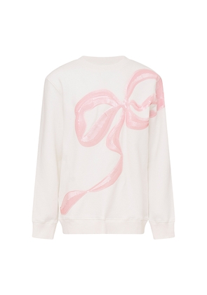 LoveShackFancy Tween Serafina Sweatshirt in Blush. Size L. Also in M, S.