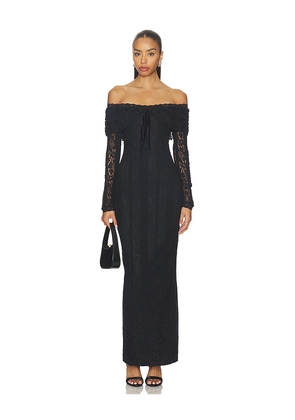 MORE TO COME Annabelle Off Shoulder Maxi in Black. Size L. Also in M, S, XS, XXS.