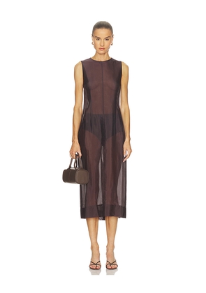 L'Academie by Marianna Hadley Midi Dress in Brown. Size L. Also in M, S, XL, XS, XXS.