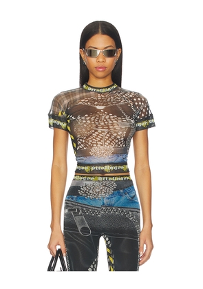 Ottolinger Mesh Tee in Black. Size L. Also in S, XS.