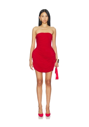 Magda Butrym Strapless Mini Dress in Red. Size 34. Also in 38.