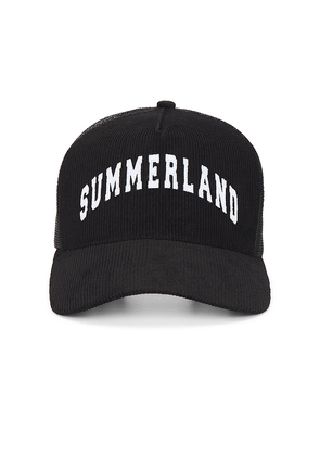 Nahmias Summerland Corduroy Trucker Hat in Black.