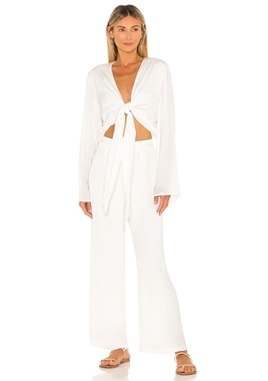 SNDYS Pluto Jumpsuit in White. Size XS. Also in S.