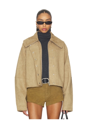 MADISON THE LABEL Solene Jacket in Tan. Size L. Also in M, S, XL, XS.