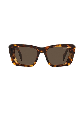 Prada Symbole Evolution Square in Brown.