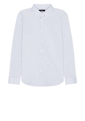 Theory Sylvain Structure Knit Shirt in Baby Blue. Size L. Also in M, S, XL, XXL.