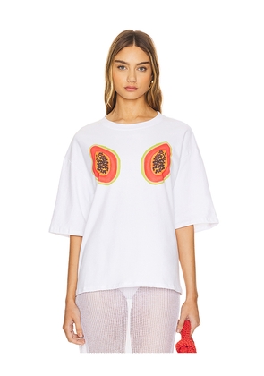 SNDYS Mai Tai T-shirt in White. Size M. Also in S, XS, XXL, XXS.