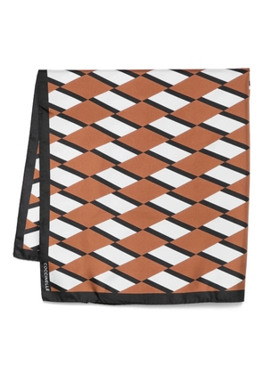 Coccinelle geometric-print scarf - Brown