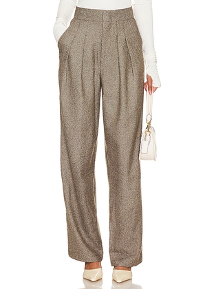 Rue Sophie Wick Double Pleat Trouser in Brown. Size L. Also in M, S, XL, XS.
