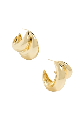 SHASHI Double Tsuki Hoop in Metallic Gold.