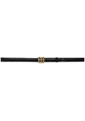 ANINE BING monogram-plaque belt - Black