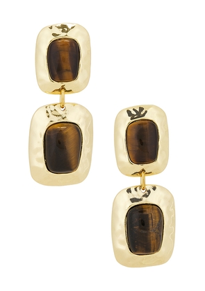 petit moments Martina Drop Earrings in Brown.