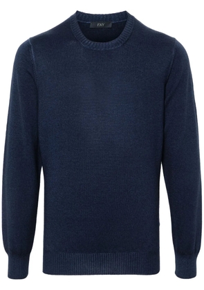 Fay logo-embroidered sweater - Blue