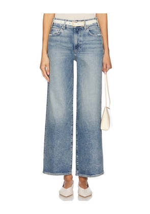 PAIGE Sasha Petite Wide Leg Jeans in Blue. Size 32P. Also in 33P, 34P.