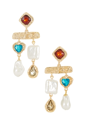 petit moments Cascais Earrings in Metallic Gold.