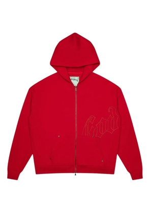 GODSPEED logo zip hoodie - Red