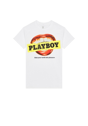 Playboy Dream Big Tee in White. Size M. Also in XL/1X.