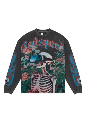 GODSPEED Vision Flowers long-sleeve thermal sweater - Grey