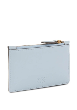 PINKO love birds zip leather wallet - Blue