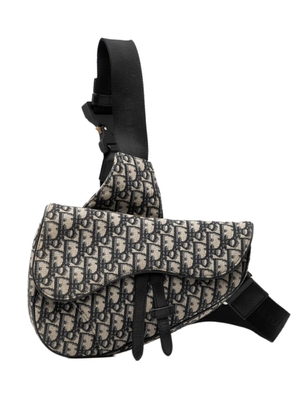 Christian Dior Pre-Owned 2020 Oblique Canvas Saddle crossbody bag - Blue