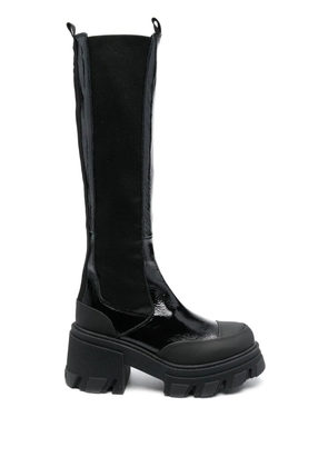 GANNI Cleated knee-high boots - Black