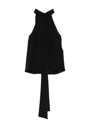 TOM FORD ribbed tie-neck blouse - Black